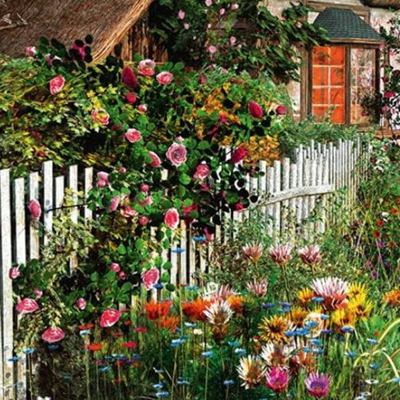 New sealed Ravensburger 300 pcs Large Format Puzzle-Cottage on A Lake - Picture 8 of 14